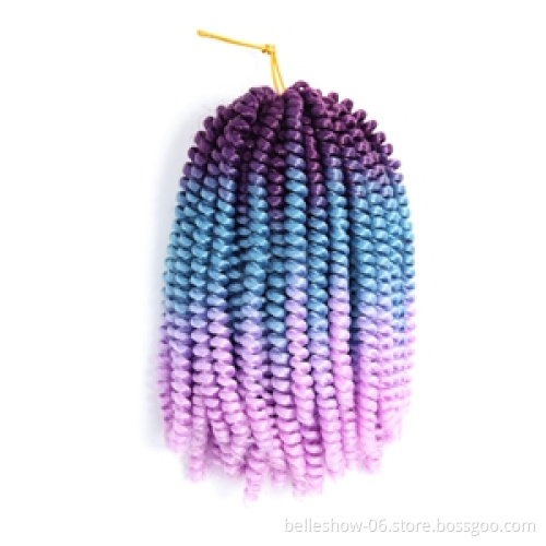 Hot sell 8'  spring twist  wholesale Synthetic purple  spring twists